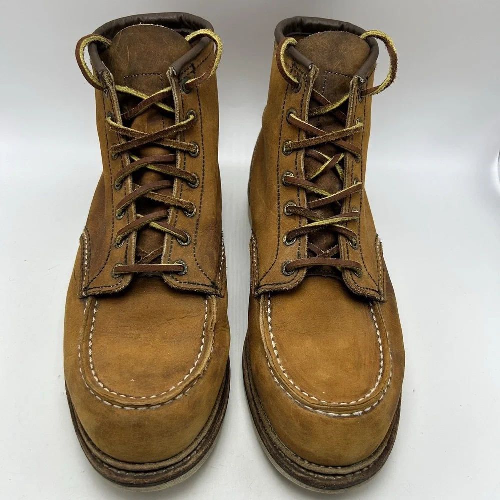Red Wing Classic 1907 Moc Toe Boot Mens 11 Made USA Leather Lace Read